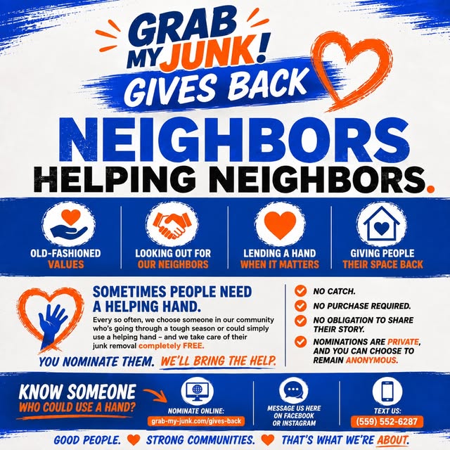 Grab My Junk Gives Back — Neighbors Helping Neighbors